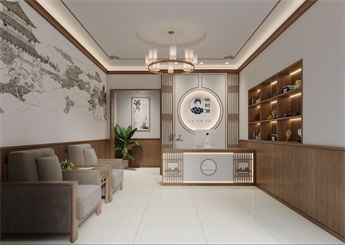 中醫(yī)理療館裝修設計案例效果圖