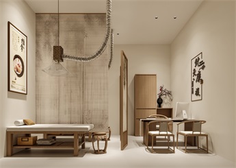 現(xiàn)代簡(jiǎn)約中醫(yī)診所裝修設(shè)計(jì)案例效果圖