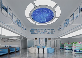 現(xiàn)代科技感診所裝修設(shè)計案例效果圖